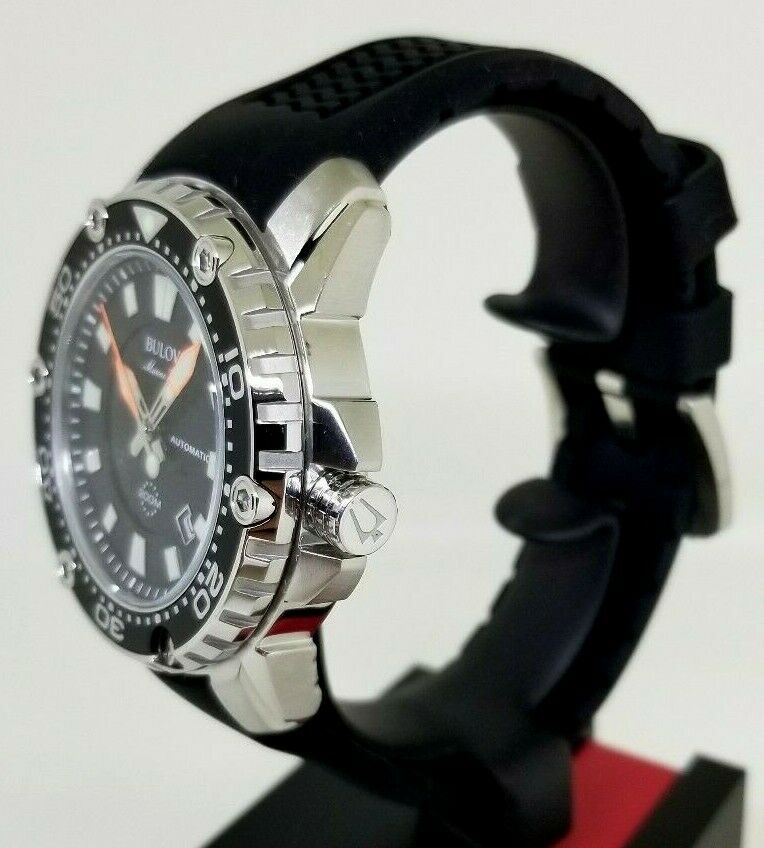 BULOVA 98B209 Marine Star Automatic Black Rubber Strap Men s Watch 499 WatchCharts