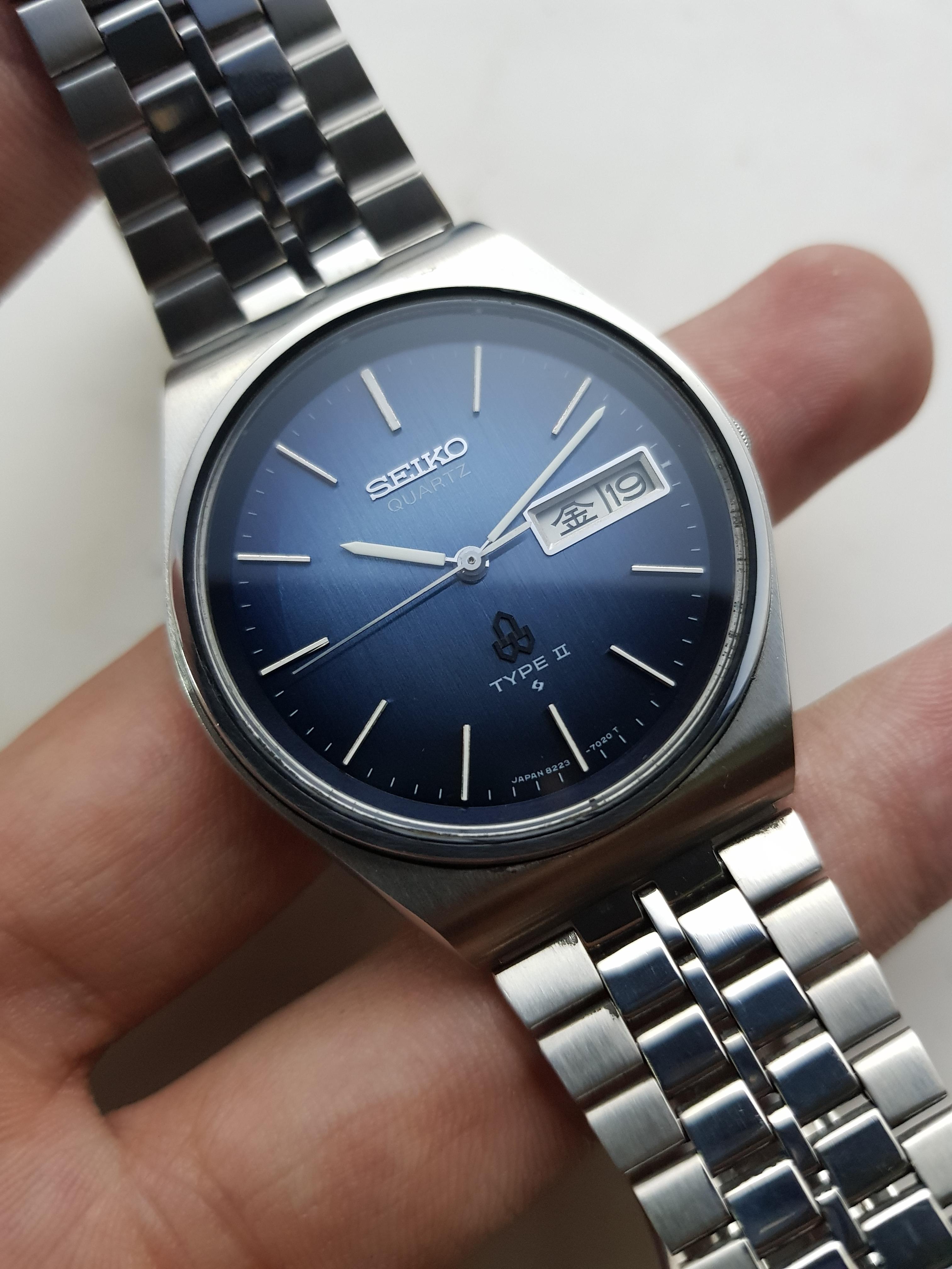 WTS] Seiko Type II 8223-701D Textured Blue Dial | WatchCharts Marketplace