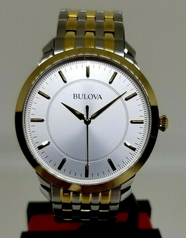 BULOVA 98A121 Classic 2 tone Japan Quartz Men s Wrist Watch 299 WatchCharts Marketplace