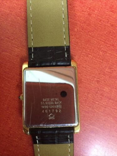RARE Men's Vintage 1984 SEIKO Tank Watch 7430-5209 White Dial