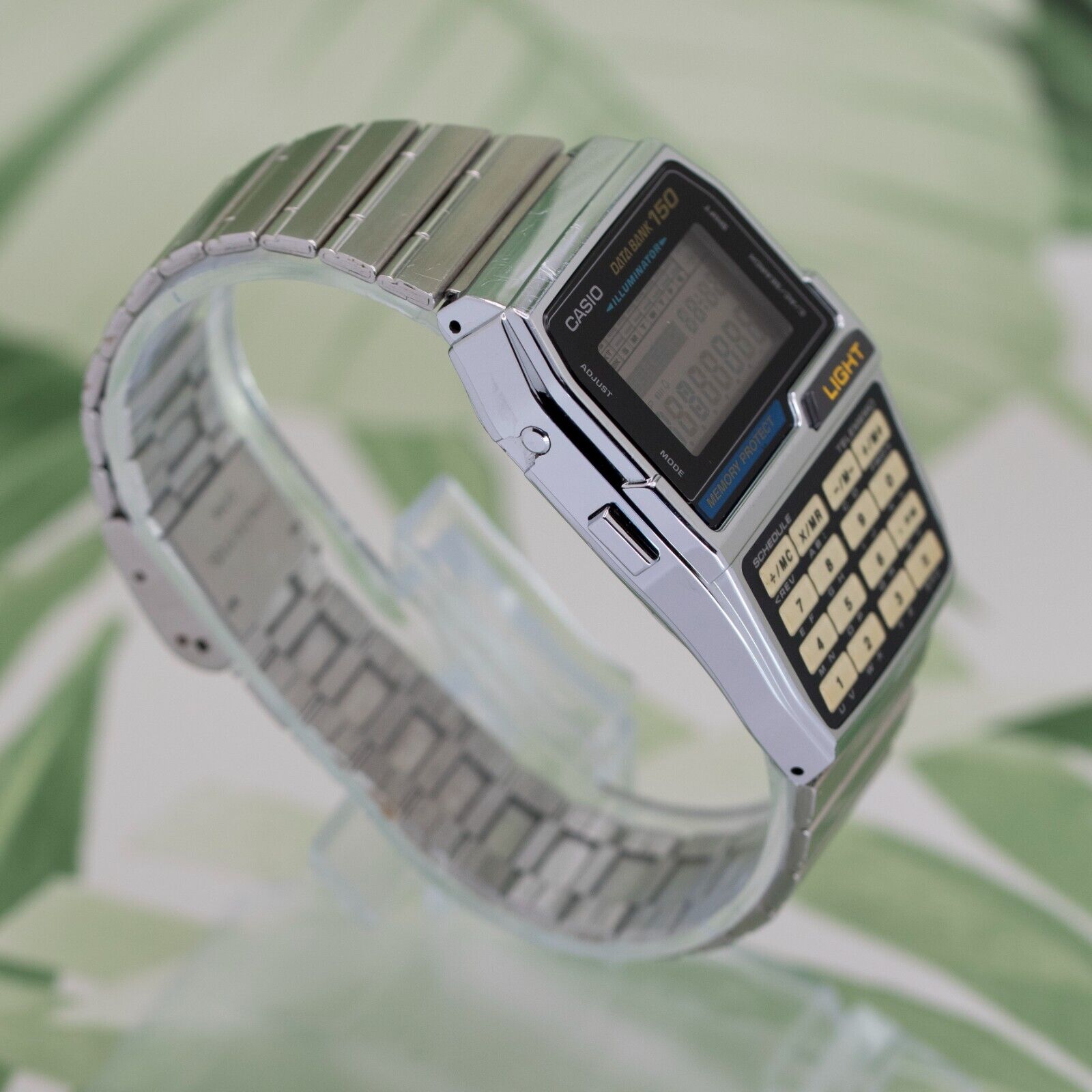 1992 CASIO DBC-1500 DATA BANK 150 VINTAGE DIGITAL CALCULATOR WATCH