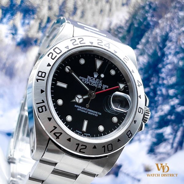 UNDATED Full Set 40mm Rolex Explorer II Black Dial 16570 A Series ...