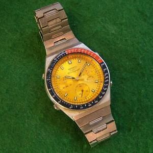 1983 SEIKO 7A28-7030 POUGE Style Chronograph, Pepsi Bezel, Needs Attention  | WatchCharts