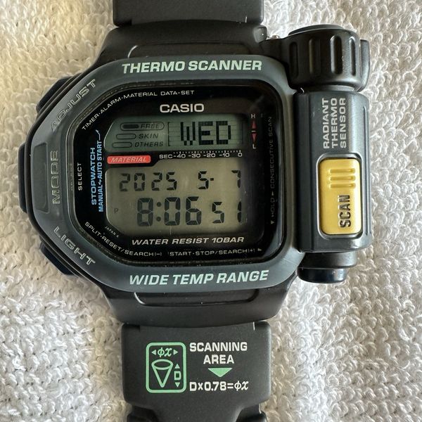 時計 CASIO Thermo Scanner TSR-110 Casio TSR-110 Watch Battery Powered Used Authentic Basic