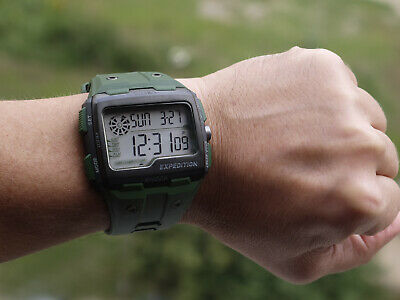 Timex Men s Expedition Grid Shock Chronograph 50mm Watch Green