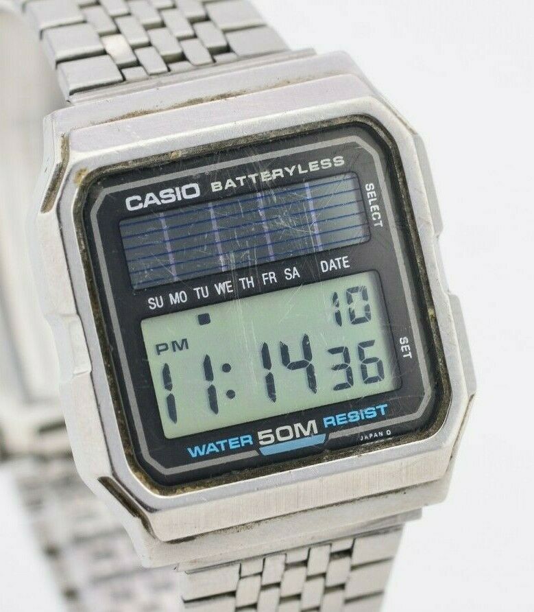 Vintage Unisex Casio Digital Solar Watch WB-80 JDM Japan Stainless