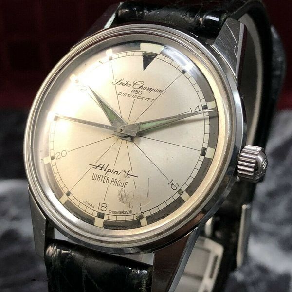 Vintage 1960's SEIKO CHAMPION 850 ALPINIST J13079 Hand-Winding Watch ...