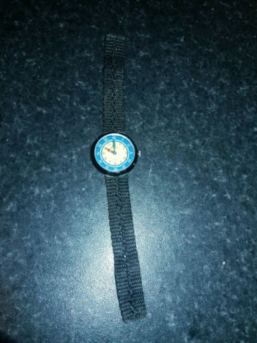 Vintage Flik Flak Swatch Watch 1990 s Kids Teaching Watch Black