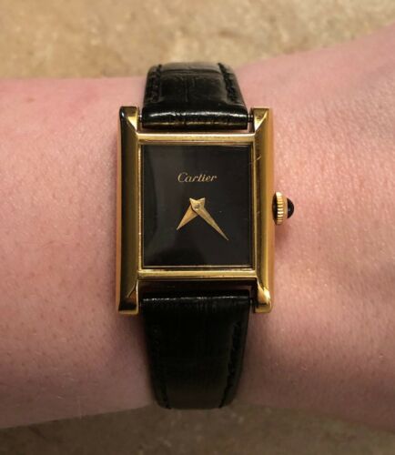 腕時計 CARTIER 18K GOLD electroplated Cartier Vintage 18K Gold Electroplated Tank Watch at 1stDibs