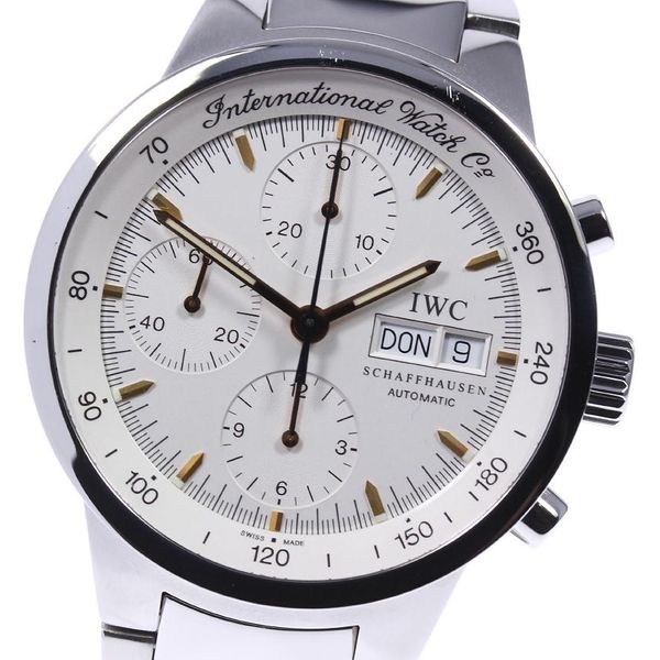 With warranty ☆ Good product [IWC] GST Chronograph 3707-011 Day-Date ...