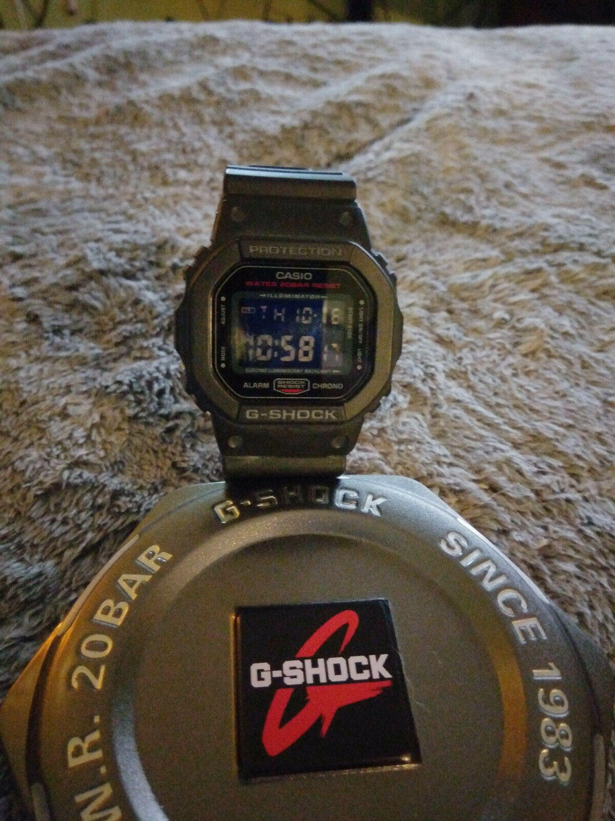 Casio DW-5600HR-1CR Men's G Shock Digital Watch - Black