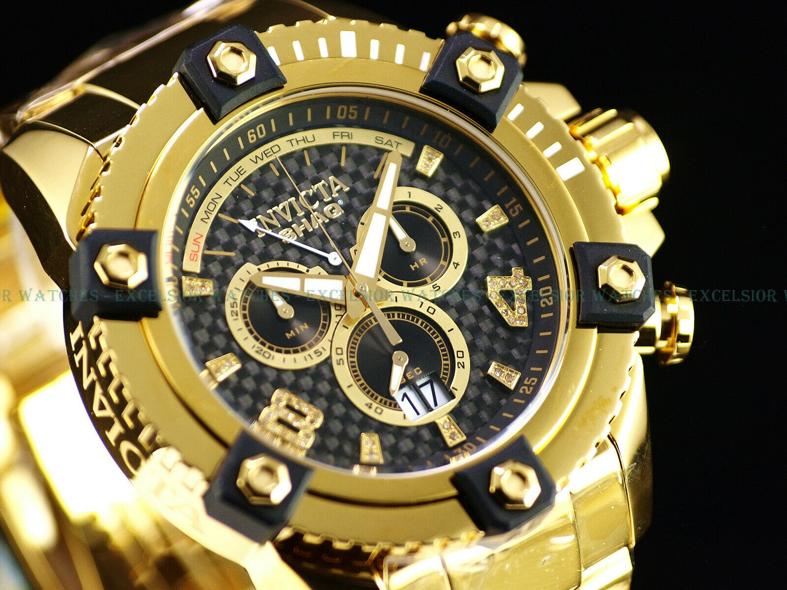 Invicta 63mm SHAQ Grand Octane LTD ED SWISS Chrono .042CT DIAMOND