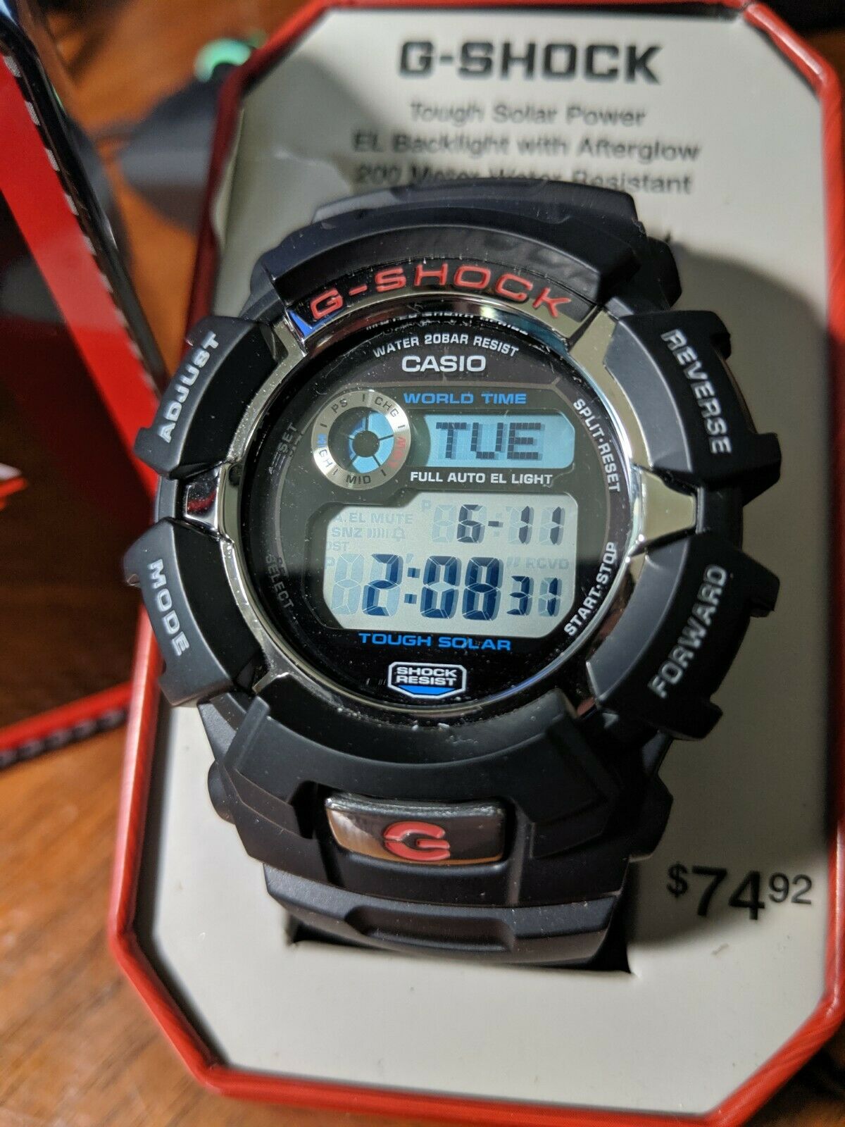 Casio G Shock G2310R 1 Tough Solar 20BAR 200M Watch WatchCharts Marketplace