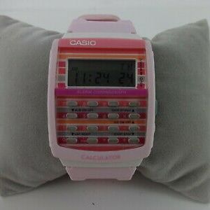 Wrist Watch Casio Pink Calculator Watch Ldf 40 Water Resistant