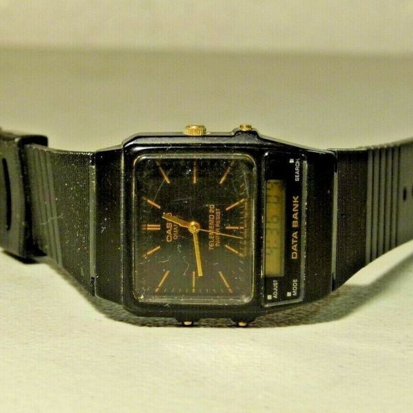 激レア CASIO AB-10W デッドストック ヴィンテージカシオ アナデジ MENS VINTAGE CASIO AB 10W DATA BANK TELEMEMO 20 ANA DIGI WATCH