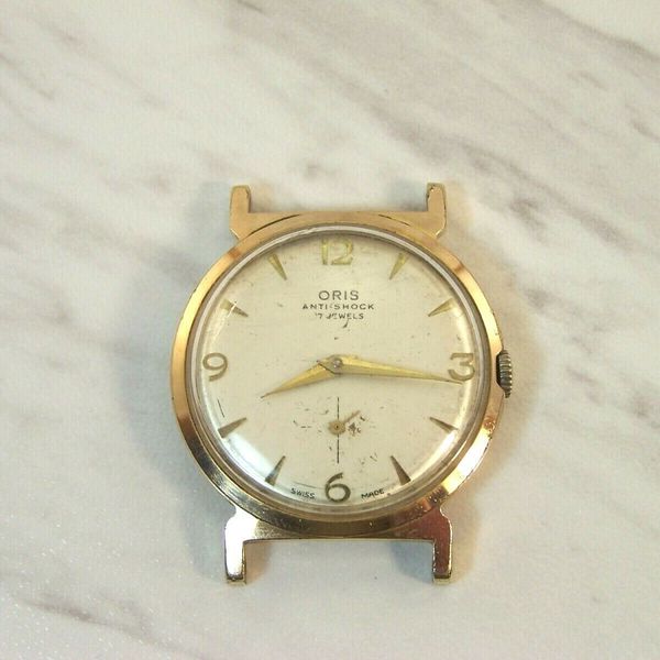 Vintage Oris Antishock Swiss Made 17 Jewel Gold Plated Men's Watch ...