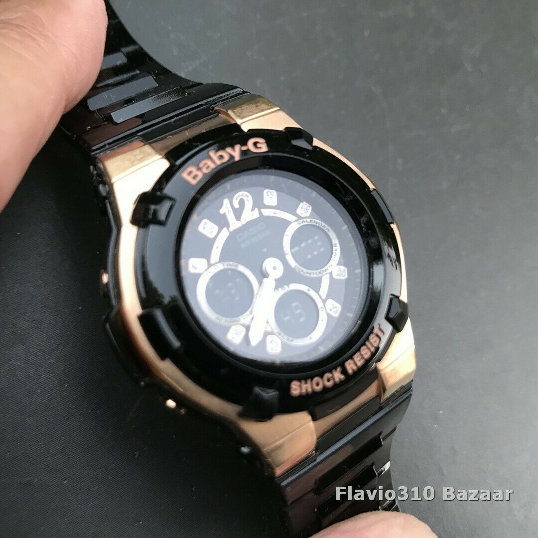 Casio BABY-G BGA-111 (5001) World Time Black 39mm Ladies