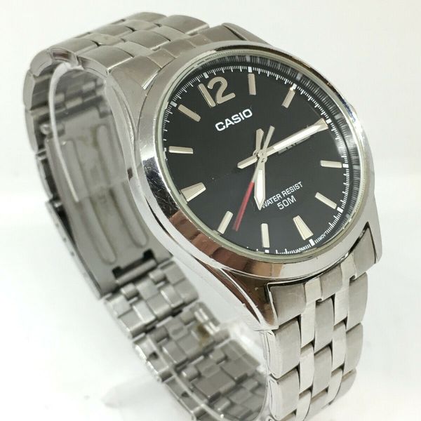 Casio 1333 MTP 1335P Men Analogue Watch Silver Stainless Steel Bracelet WatchCharts Marketplace