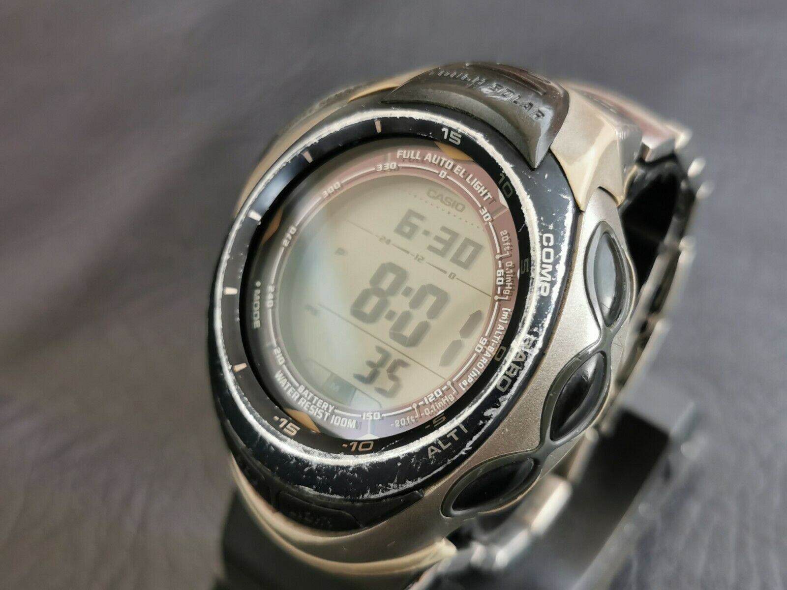 men s Casio Protrek Titanium Triple Sensor Tough Solar PRG 90T watch WatchCharts Marketplace