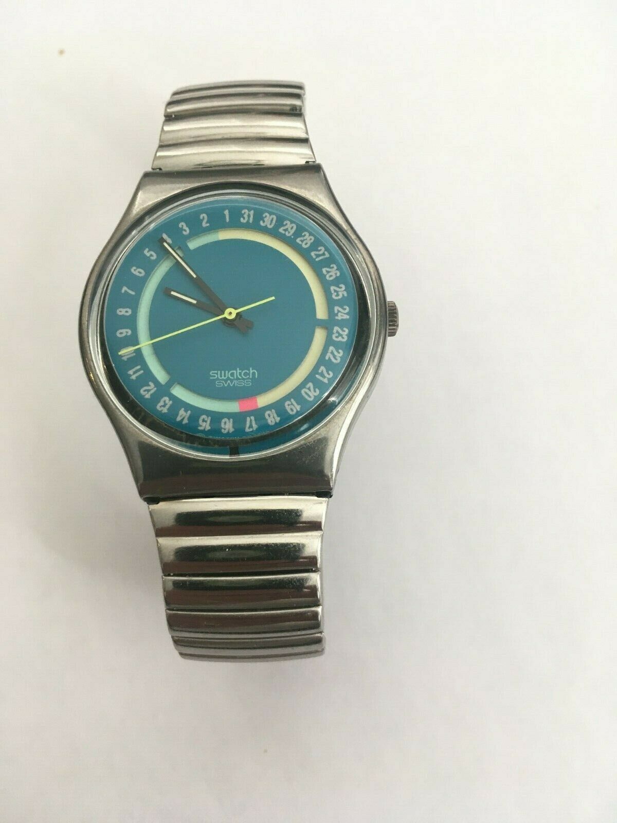 Vintage 1989/1990 Swatch Watch Stoplight GY402/GY403 with metal 