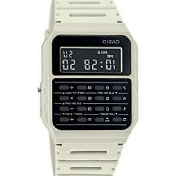 Casio Data Bank Quartz Watch with Resin Strap, Beige, 24.1, Beige, Size No Size | WatchCharts ...