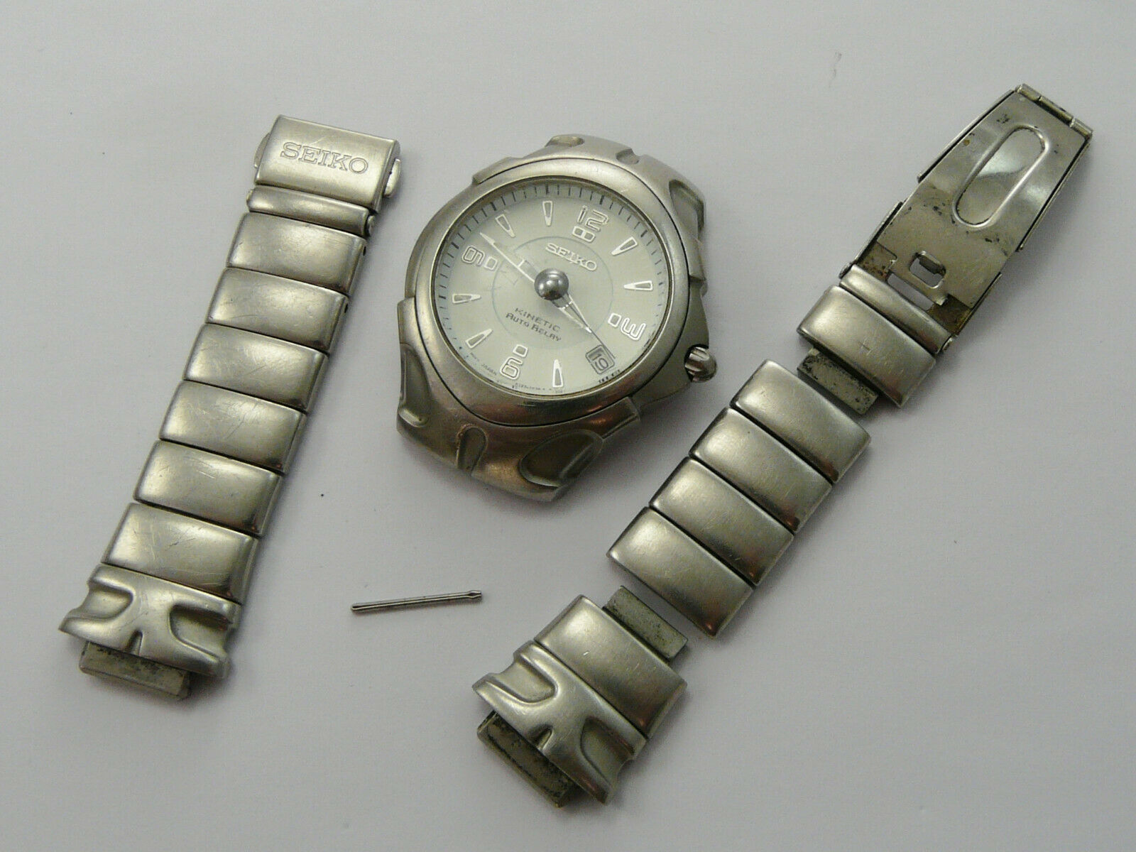 VINTAGE 1990s SEIKO KINETIC AUTO RELAY 5J22-0A30 GENTS WATCH FOR 