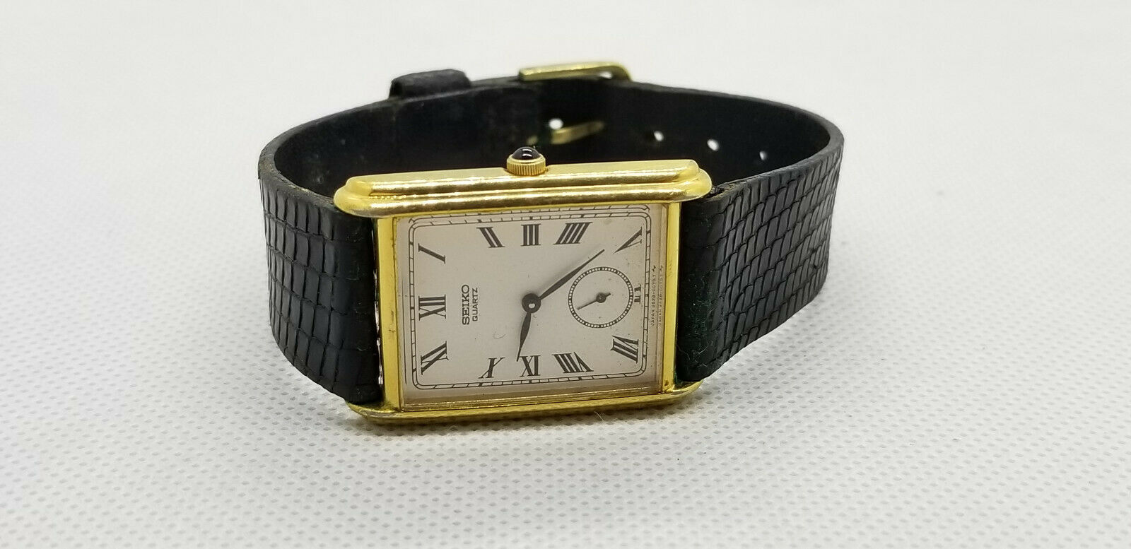 RARE SEIKO 2628-5019 QUARTZ ROMAN NUMERAL MENS WATCH JAPAN RUNNING