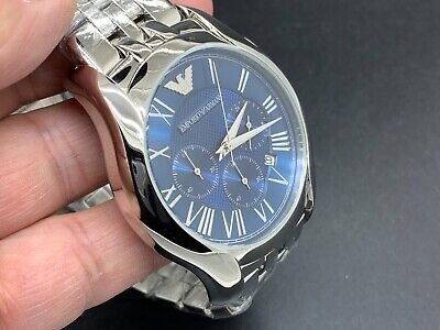 EMPORIO ARMANI AR 1787 CHRONOGRAPH 24 HOURS DUAL TIME DATE QUARTZ