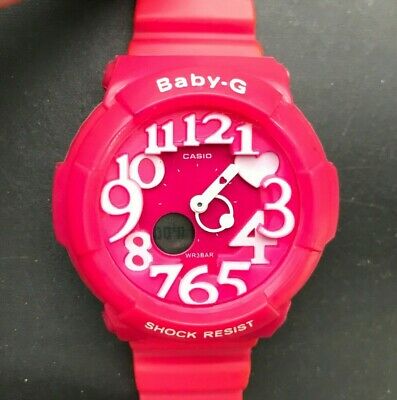 CASIO Baby G BGA 130 3543 Pink Resin Ladies 43mm watch New