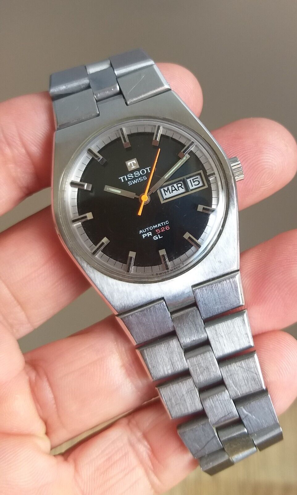 Vintage Tissot PR 526 GL Automatic Cal. 2930 aka Omega 1012 Steel