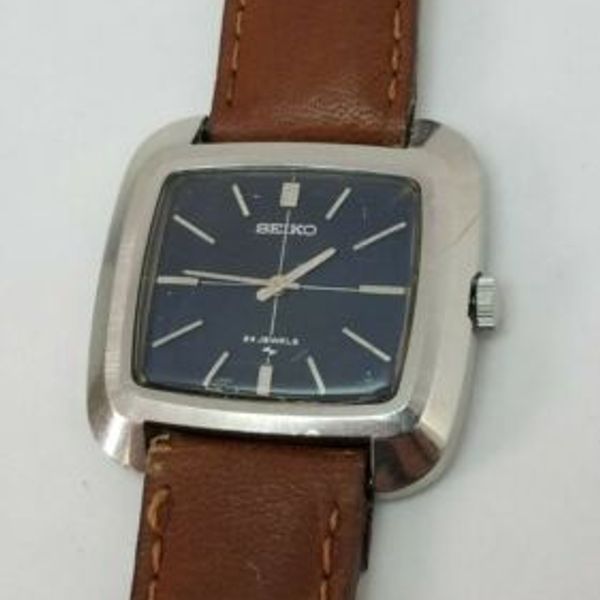 Vintage SEIKO Chariot 24 Jewels Manual Wind Watch 2559-7000 w/Blue