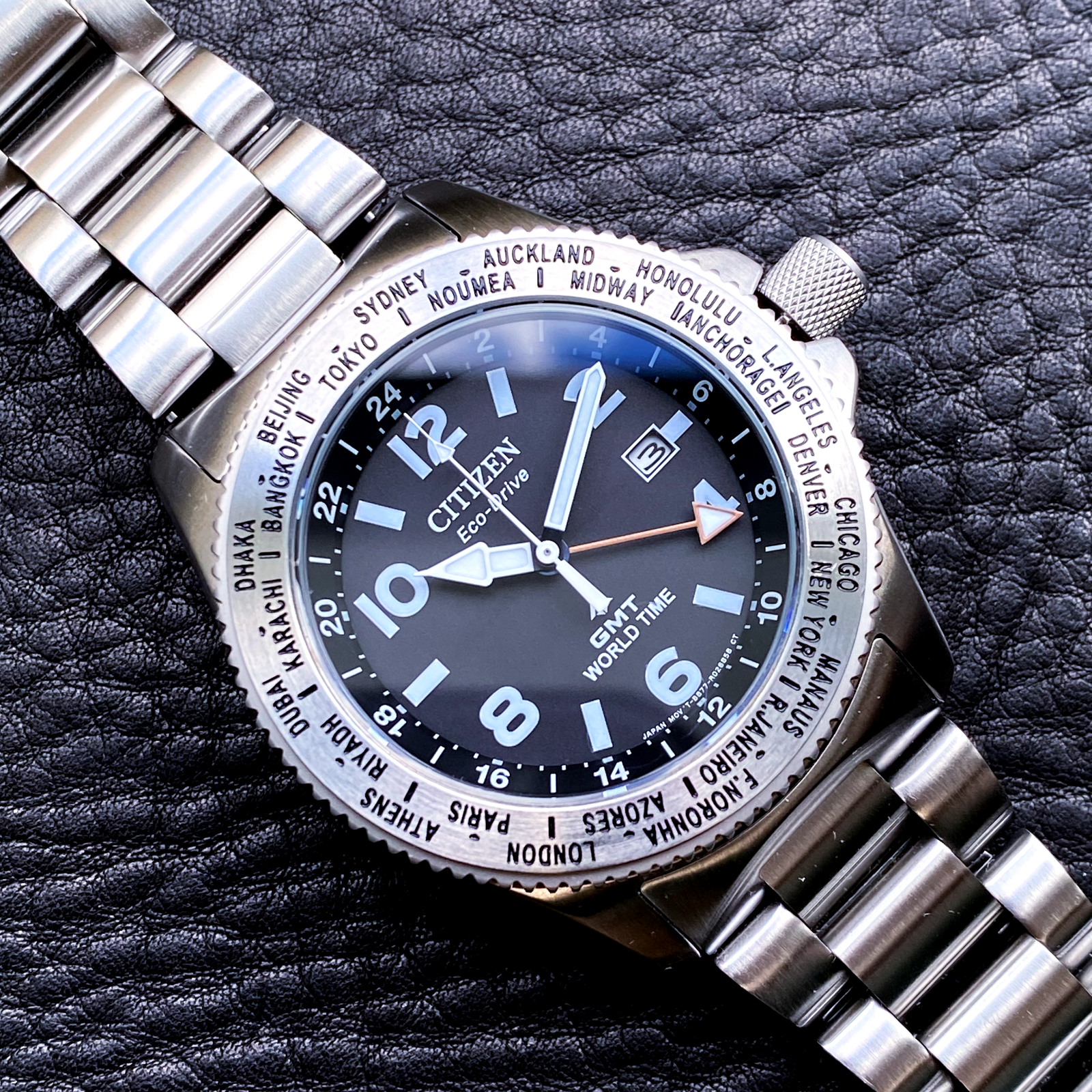 NEAR MINT* CITIZEN PROMASTER GMT B877-R011618 GN-4-S SOLAR ECO 