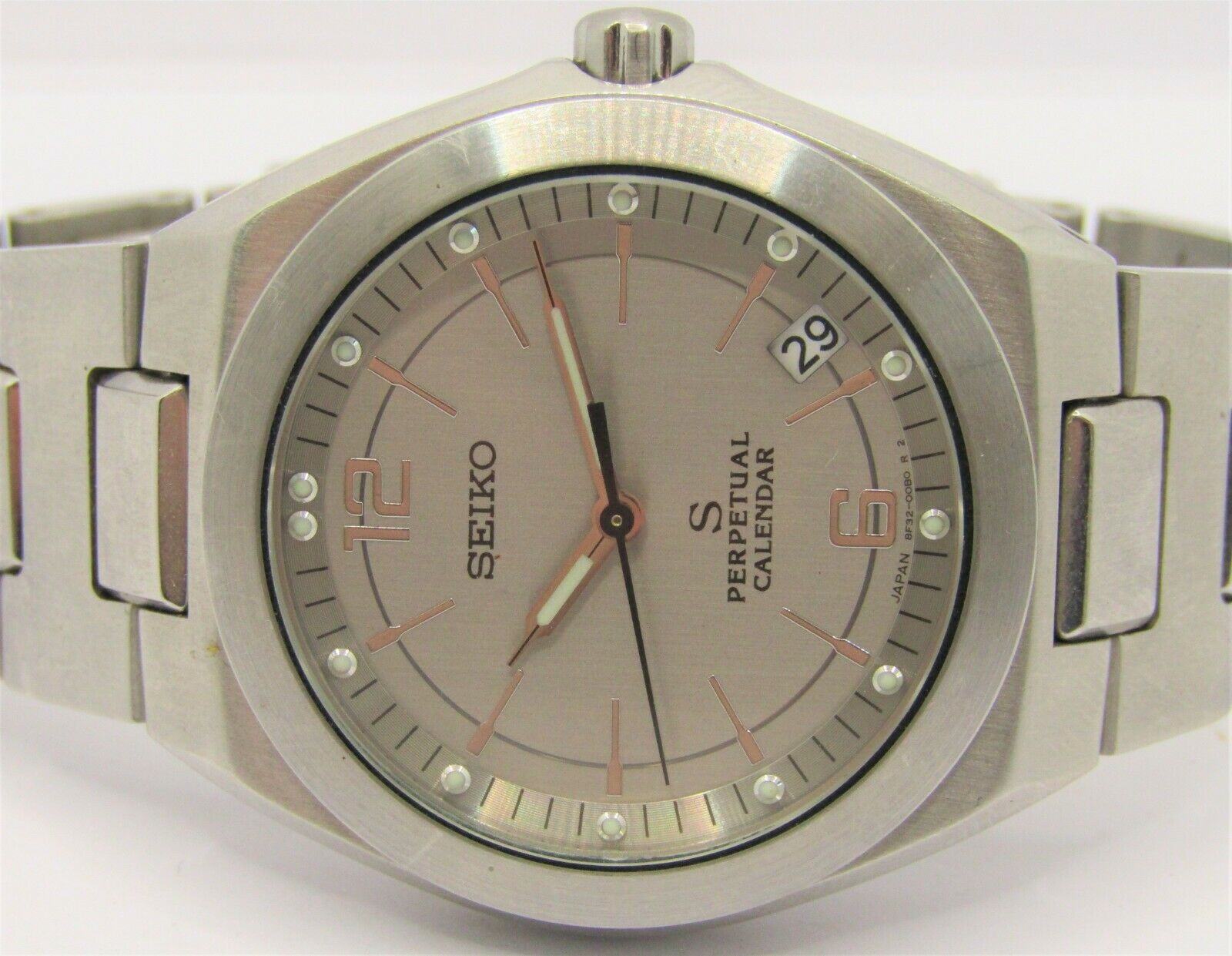 Seiko SCFA013 SUS Perpetual Calendar 8F32-00B0 Gents WR200M Quartz