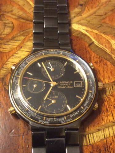 希少 SEIKO LASSALE ワールドタイムGMT QZ 電池換済 腕時計 - メルカリ