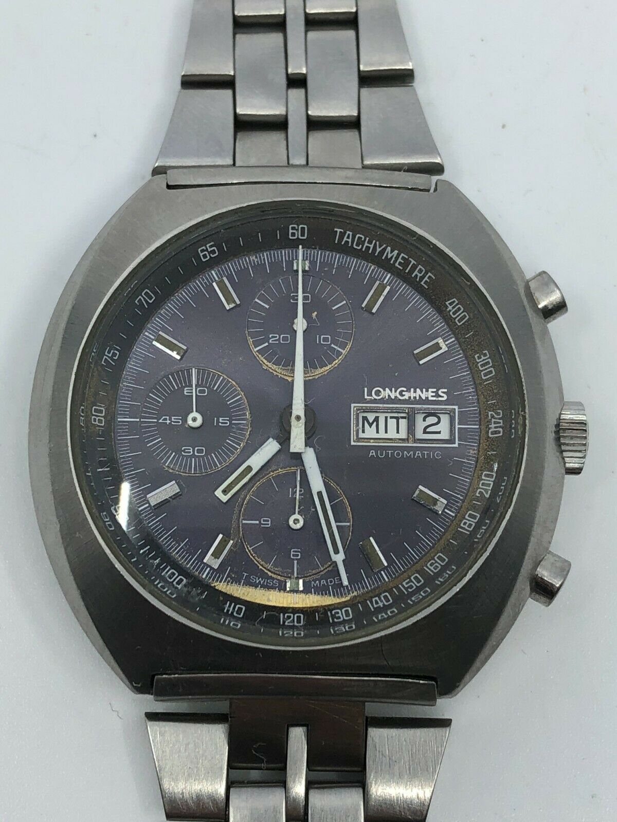 Vintage Swiss Longines Automatic Chronograph L674.2 Valjoux 7750