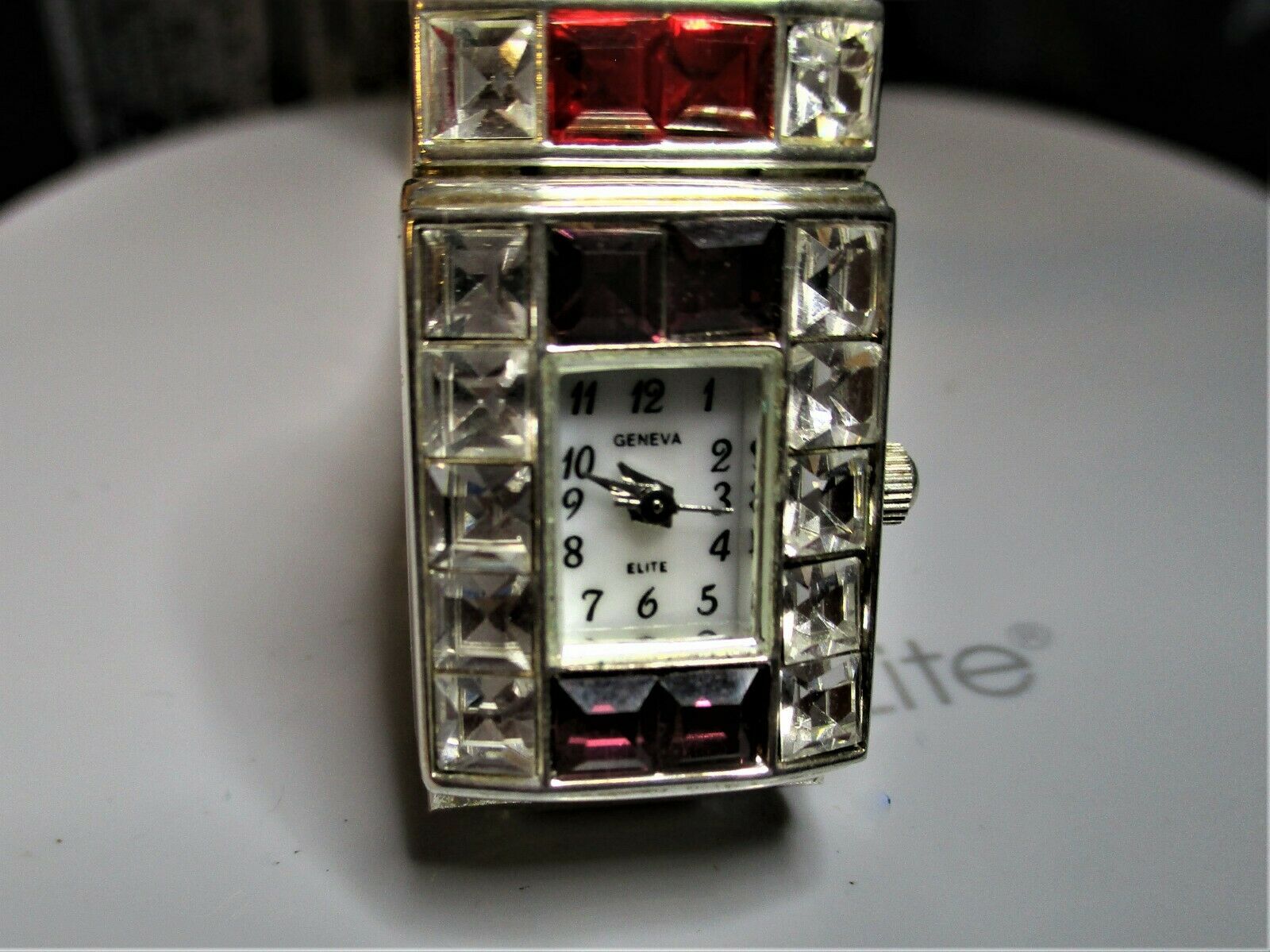 Geneva Elite Crystal Dress Watch #022 Quartz Movement new 