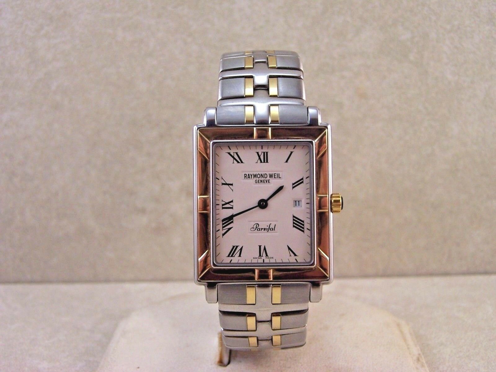 Men s RAYMOND WEIL Parsifal 9330 Swiss Quartz S S 18K Gold