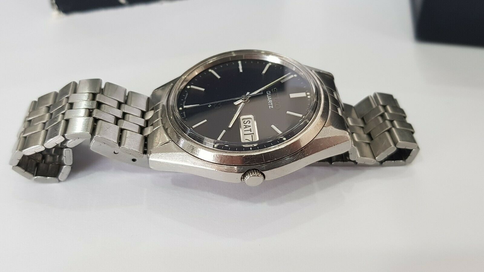 SEIKO QUARTZ 7546-8380 day date MENS quartz PERFECT WORKING