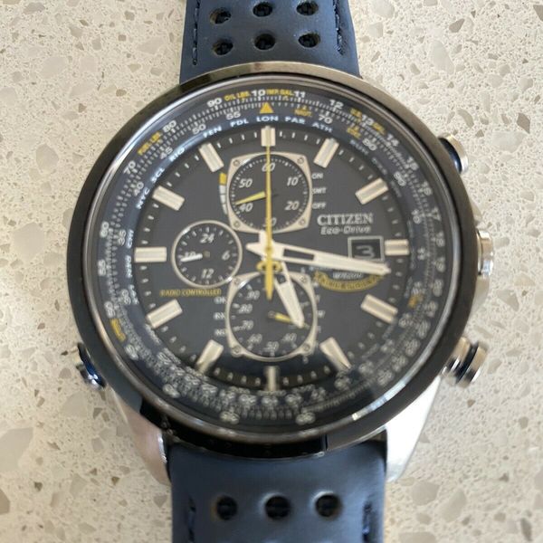 Citizen Eco Drive Blue Angels World Chrono Men's Watch AT802003L FREE