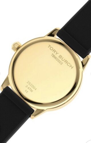 NEW! TORY BURCH GIGI Black Silicone Band Gold Stainless Steel 36mm Watch  TBW2023 | WatchCharts