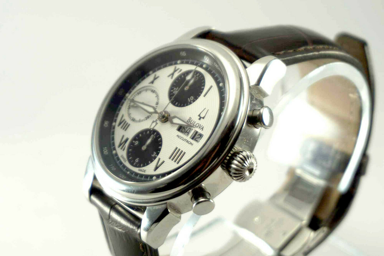 BULOVA Men's Watch 1980's Gemini Valjoux Chronograph in 18K YG