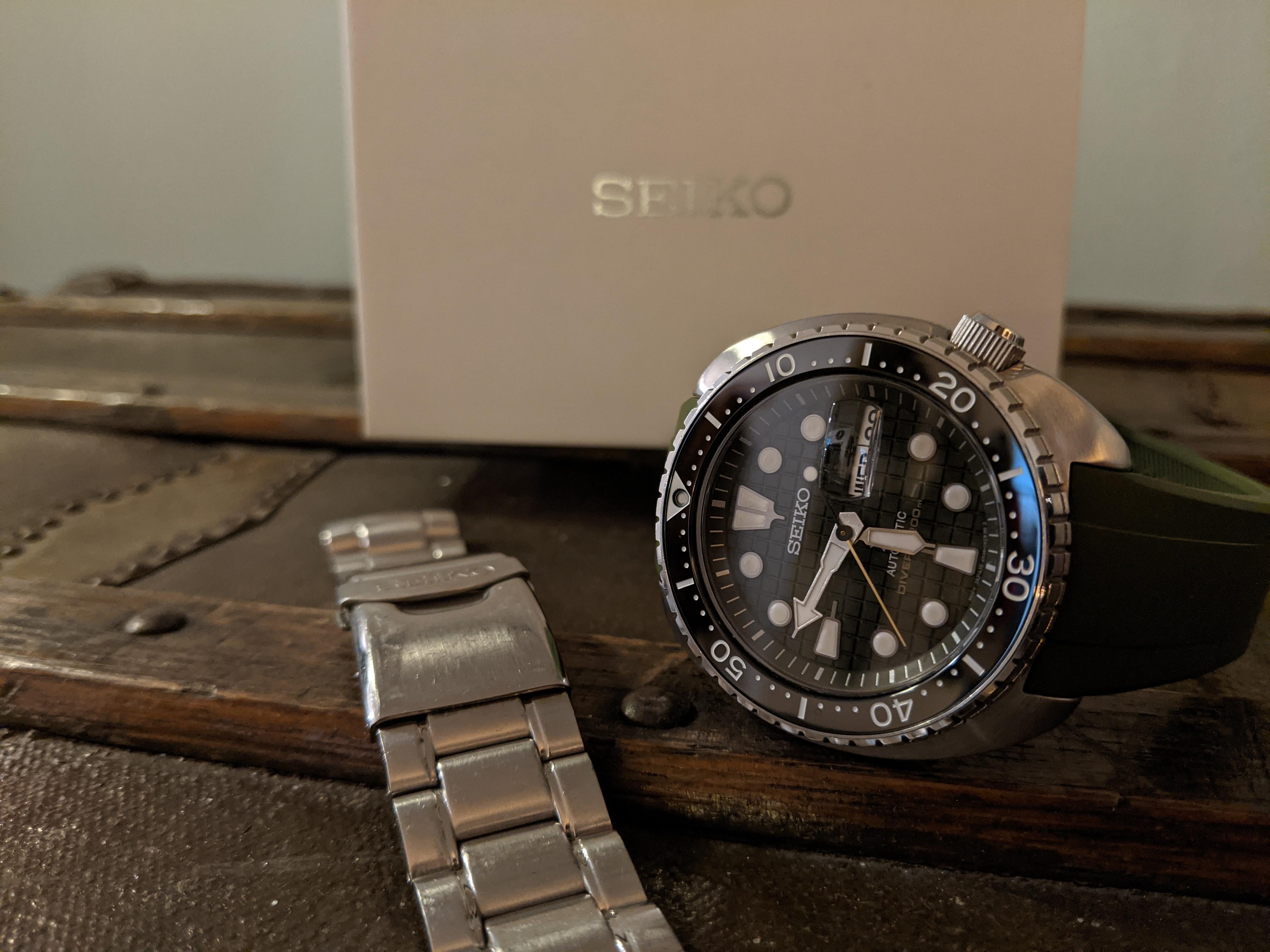 WTS] Seiko King Turtle SRPE05 +Bracelet/Silicone/Crafter Blue Rubber