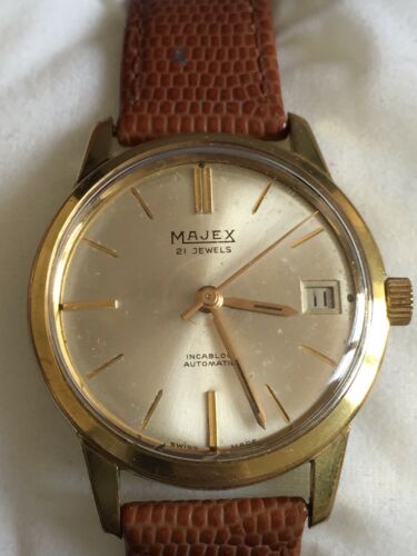 Vintage Of 1950's “MAJEX” 21 Jewels Swiss Automatic Incabloc Men's