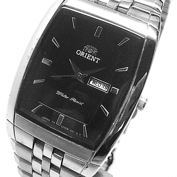 Orient BEM6J003W9 men's watch silver case Black dial stainless steel WatchCharts