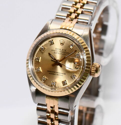 Original Rolex Lady Datejust Stahl Gold Uhr Diamant Blatt Ref 6917 Ca 1977 78 Watchcharts