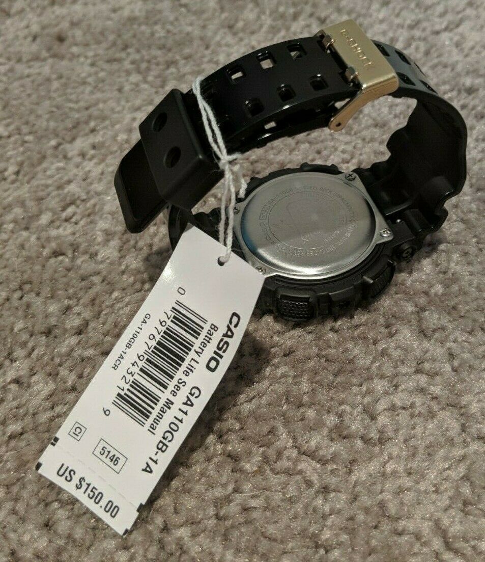 Casio G-Shock Men's Analog Digital Gold Black Resin Strap