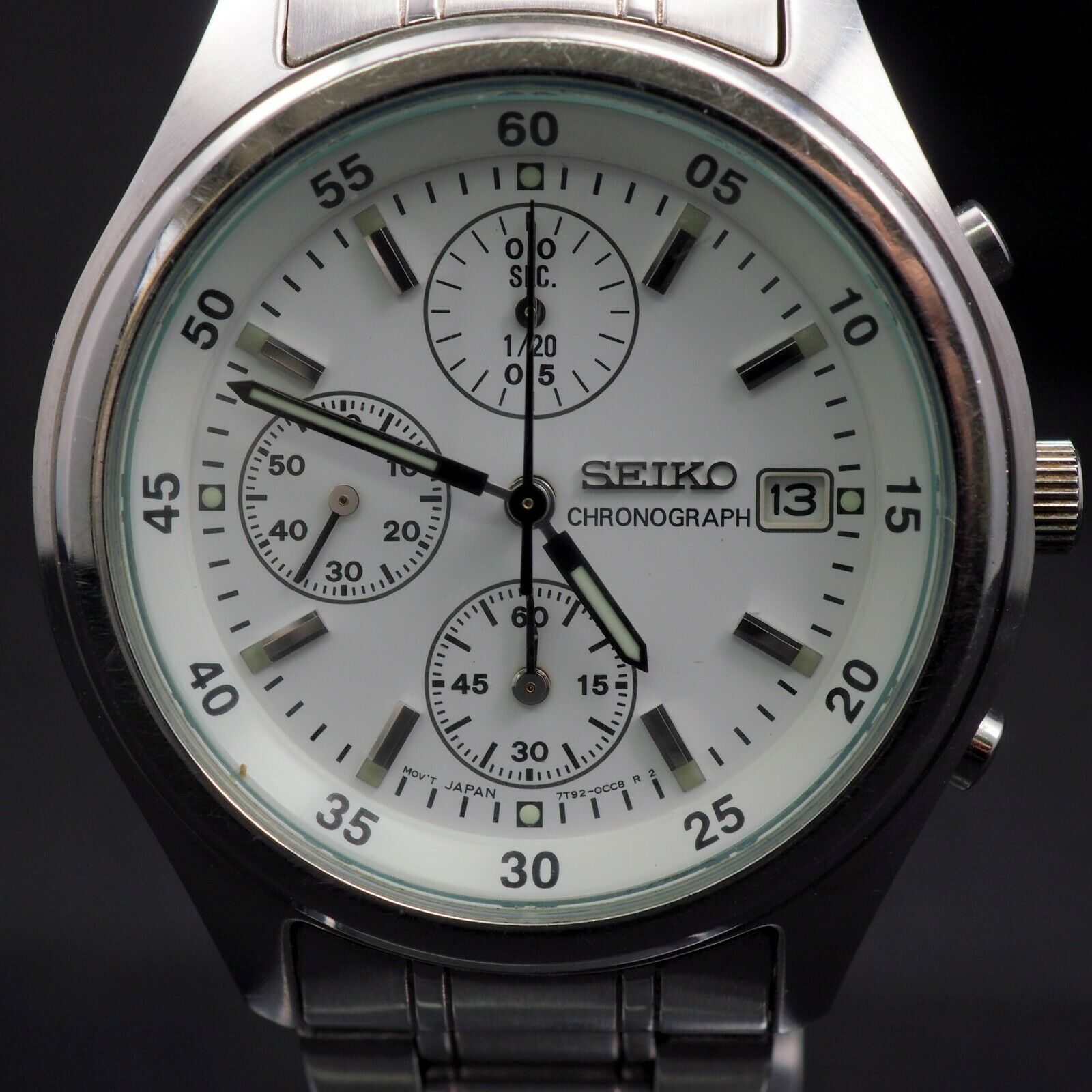SEIKO 7T92-0CC0 CHRONOGRAPH WATCH not works Needs Repair / PARTS |  WatchCharts