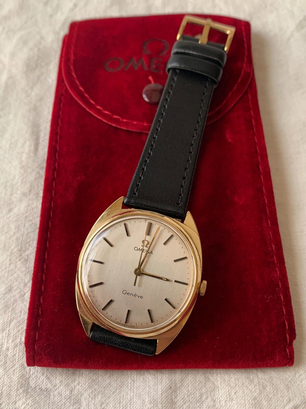 Omega Genève cassa oro 18kt ref. 131-91003 34mm Cal 601 Anno 1970