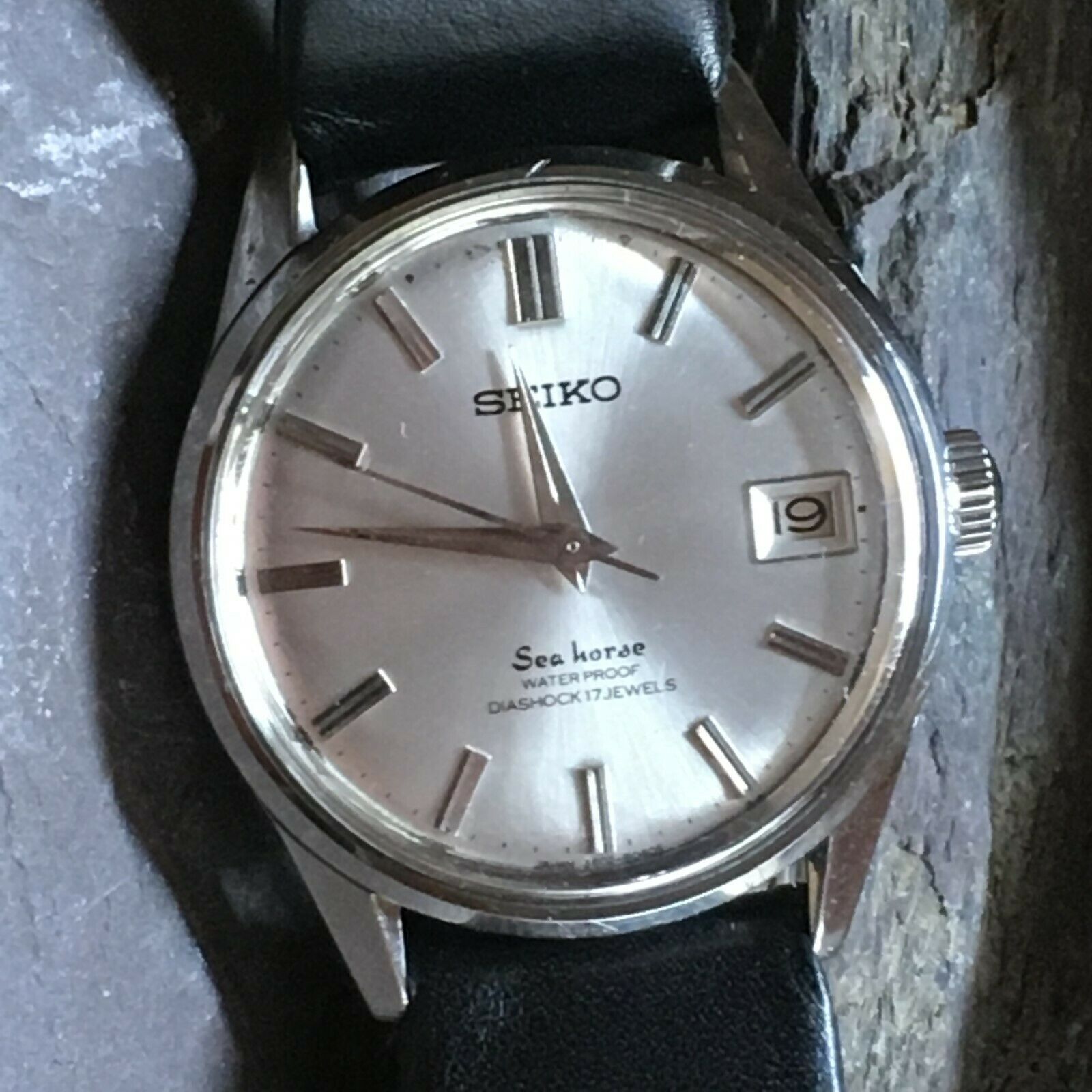 Vintage Seiko Seahorse manual wind watch from 1967. 17 Jewel