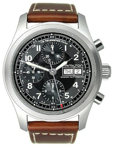 HAMILTON KHAKI FIELD AUTOMATIC CHRONOGRAPH H714560 UNWORN IN BOX w/ 5  STRAPS | WatchCharts